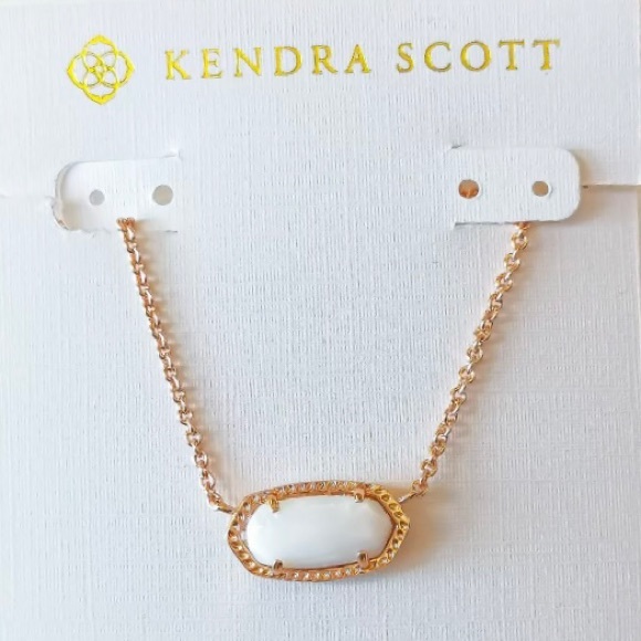 NEW Kendra Scott Rose Gold Elisa Pendant Necklace - Picture 6 of 10